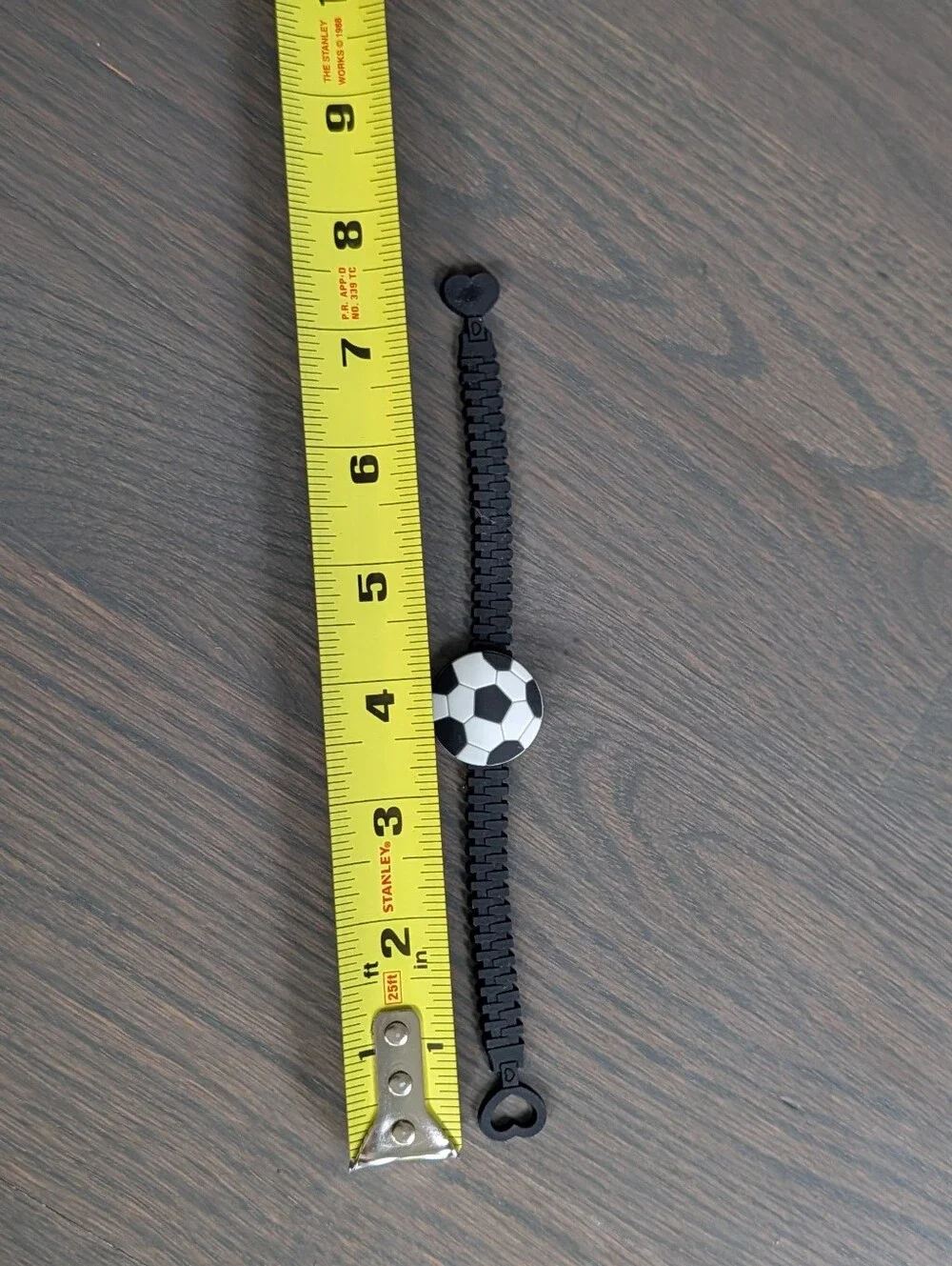 Kids Black Soccer Bracelet